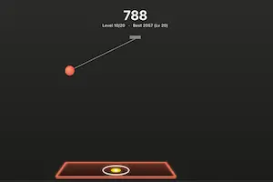 PENDULO game – Tap to release the ball and hit the dead center for a perfect score.